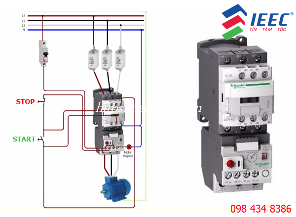 Contactor kết hợp role nhiệt